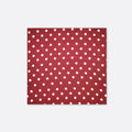 Maroon with White Polka Drops - Silk Pocket Square by Monzoro