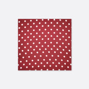 Maroon with White Polka Drops - Silk Pocket Square by Monzoro