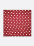 Maroon with White Polka Drops - Silk Pocket Square by Monzoro