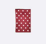 maroon with white polka drops - silk pocket squares