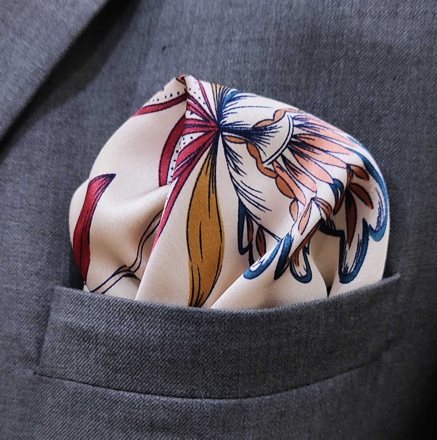 The Glow Garden Silk Pocket Square