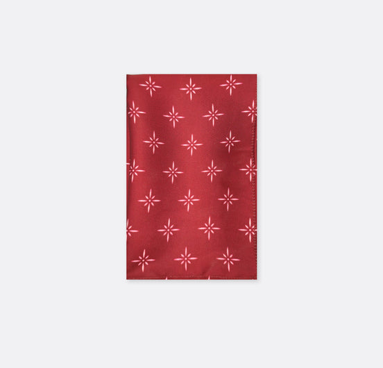 Twinkle Maroon Silk Pocket Square by Monzoro – view 2