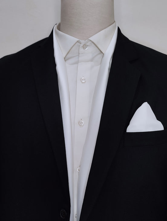 Pearl White Paradigm - Silk Scarf and Pocket Square Set by Monzoro