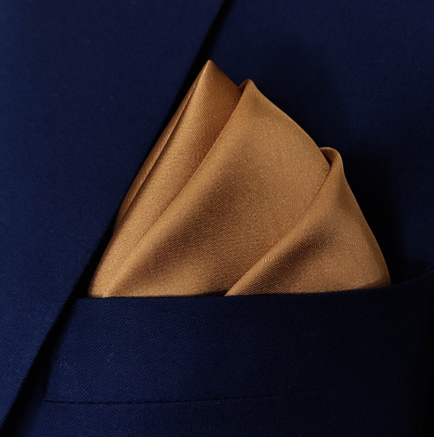 Copper Brown Silk Pocket Square