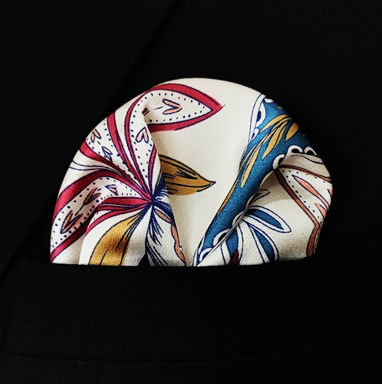 The Glow Garden Silk Pocket Square