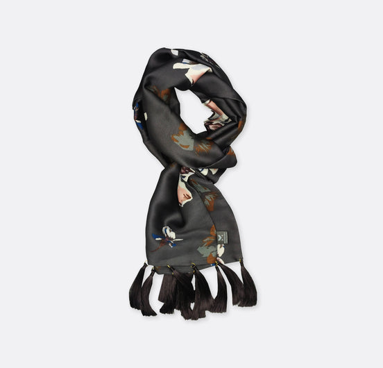 The Grey Garden - Silk Men Scarf by Monzoro