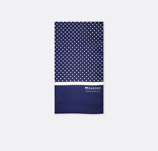 Starry Blue Night Polka Dots - Silk Men Scarf by Monzoro – view 2