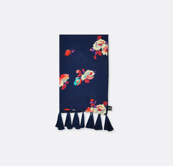 The Deep Blue Floral - Silk Men Scarf by Monzoro – view 2