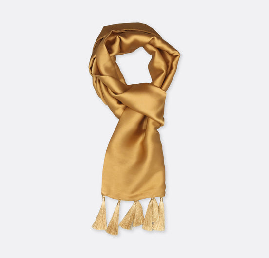 Copper Brown - Silk Men Scarf by Monzoro