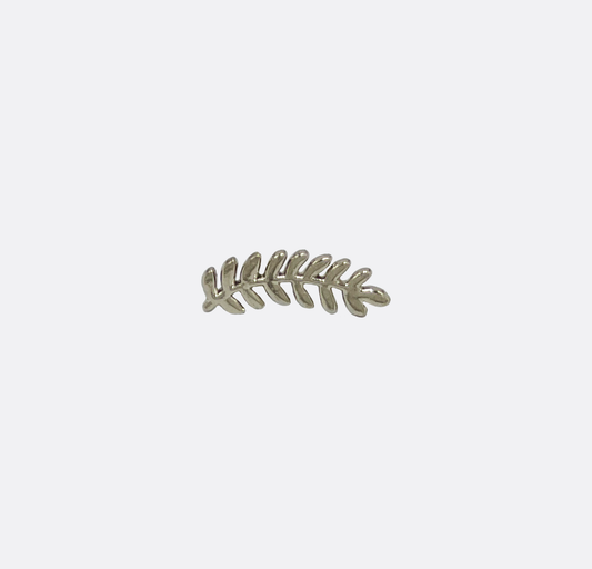 Barley Leaf Silver Lapel Pin by Monzoro
