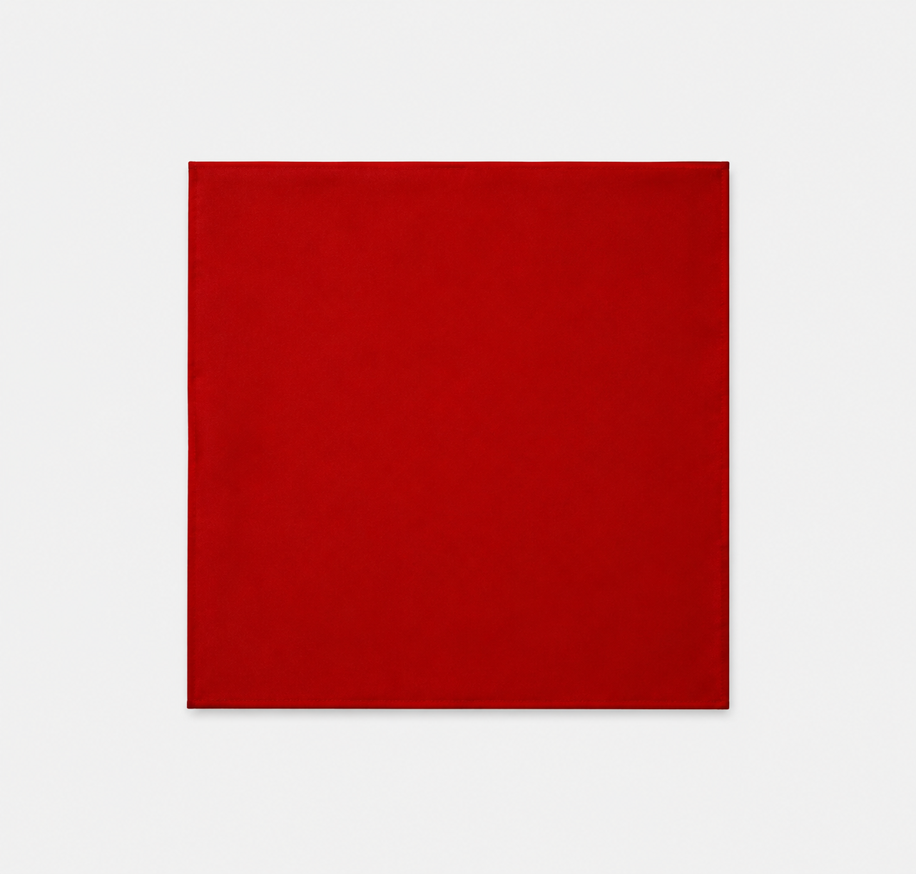 Deep Red Silk Pocket Square