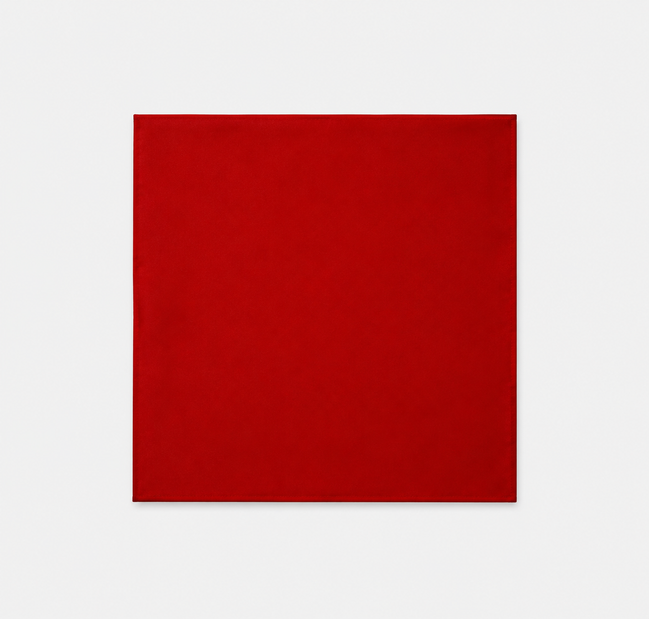 Deep Red Silk Pocket Square