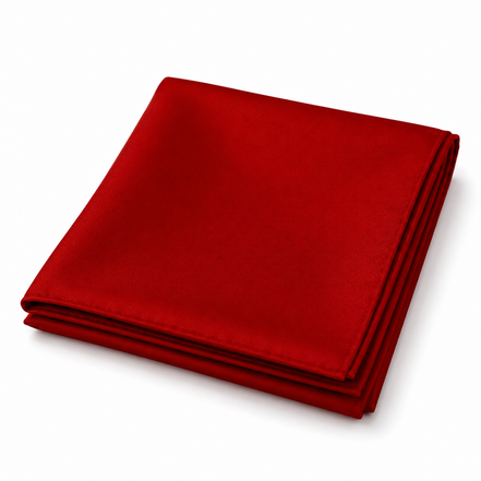 Deep Red Silk Pocket Square