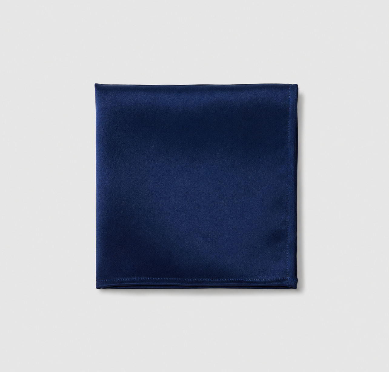Deep Navy Silk Pocket Square