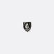Classic Knight Shield Dark Brown & Silver Lapel Pin by Monzoro
