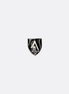 Classic Knight Shield Dark Brown & Silver Lapel Pin by Monzoro