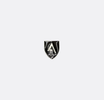 Classic Knight Shield Dark Brown & Silver Lapel Pin by Monzoro