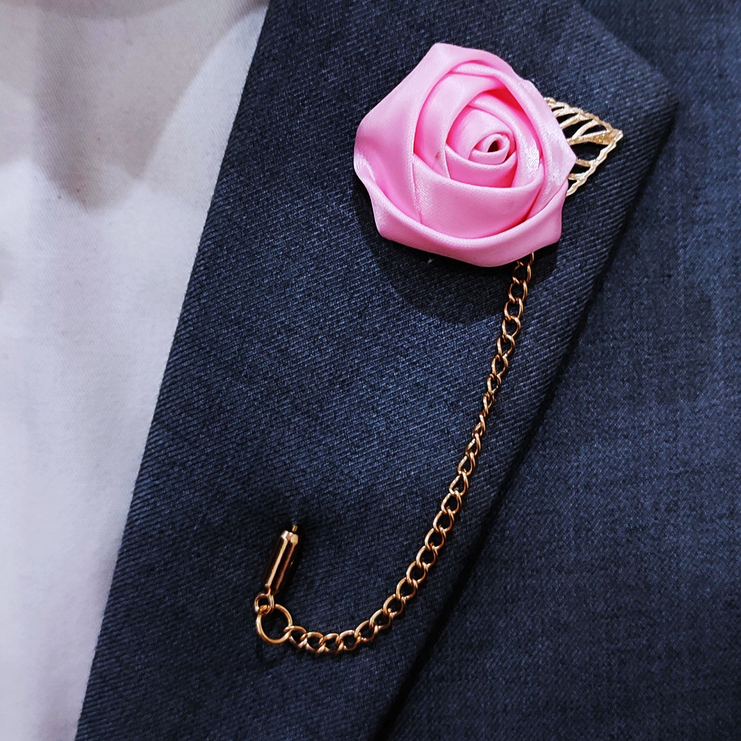 Pink Floral Lapel pin