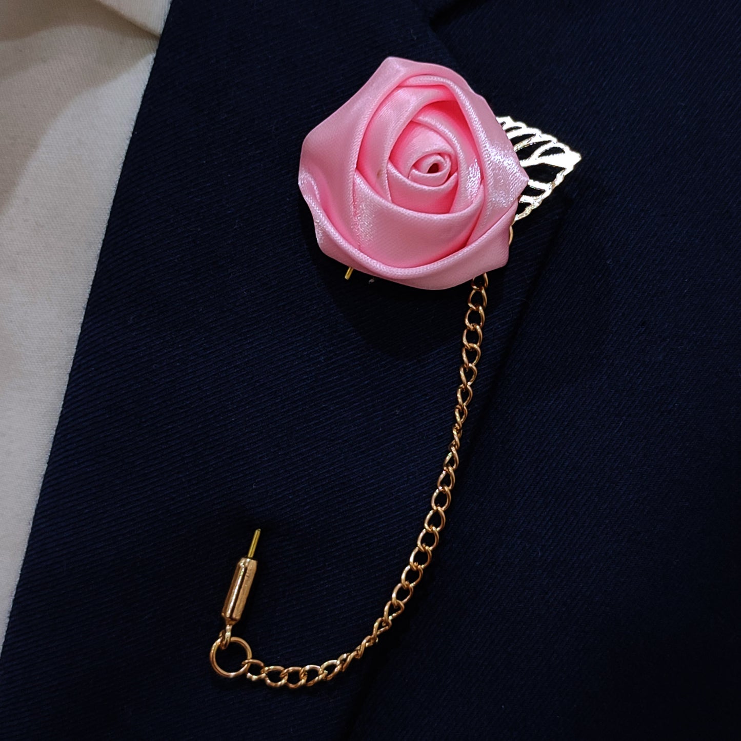 Pink Floral Lapel pin