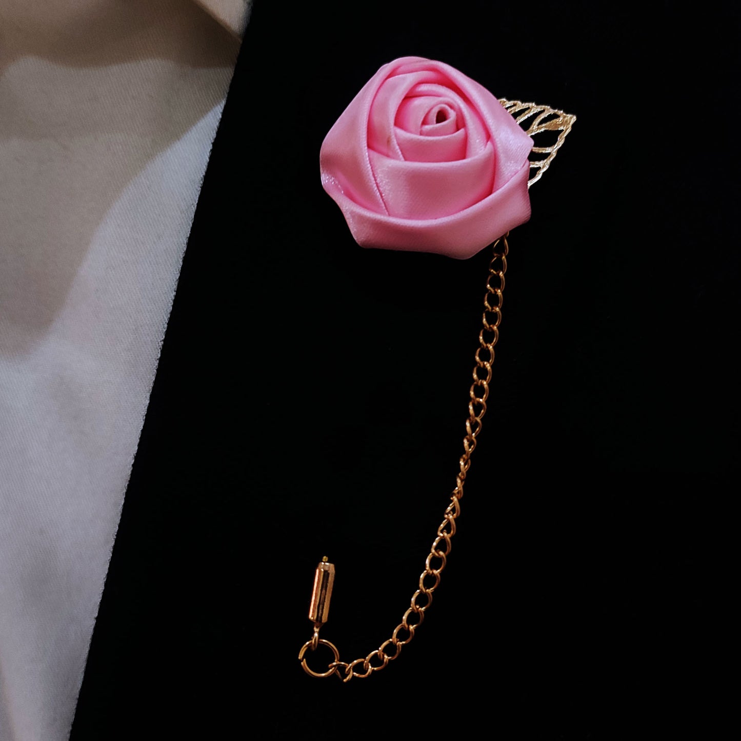 Pink Floral Lapel pin