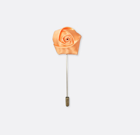 Peach Floral Lapel Pin
