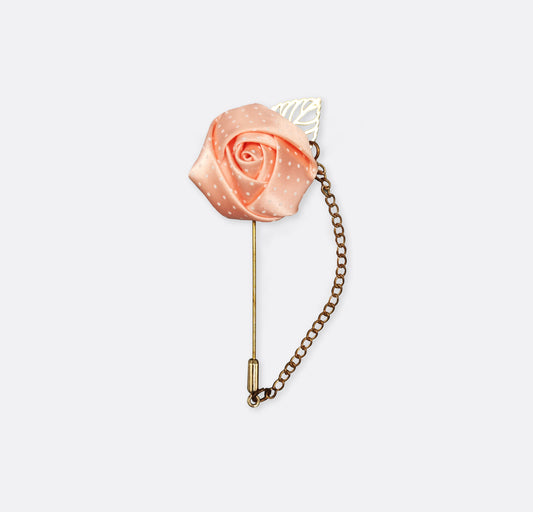 Pink with White Polka Drops Lapel Pin