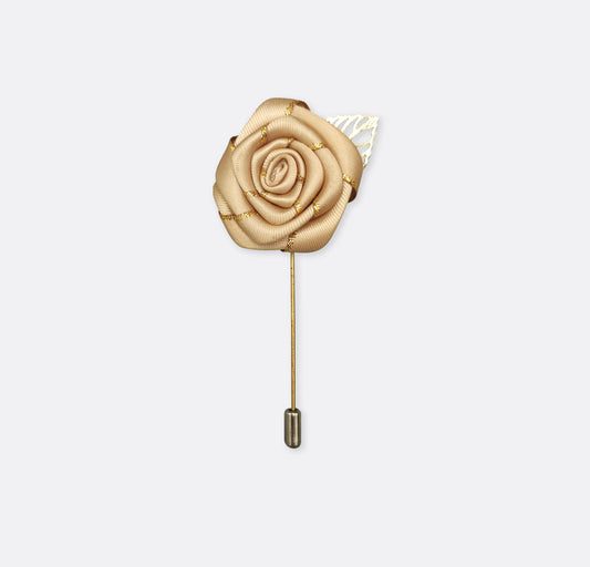 Skin Gold Texture Floral Lapel Pin