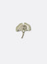 Ginkgo Flower Silver Lapel Pin by Monzoro