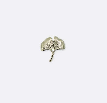 Ginkgo Flower Silver Lapel Pin by Monzoro