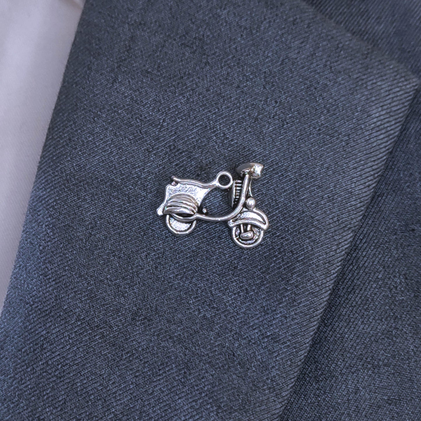 Silver Scooter - Metal Lapel Pins
