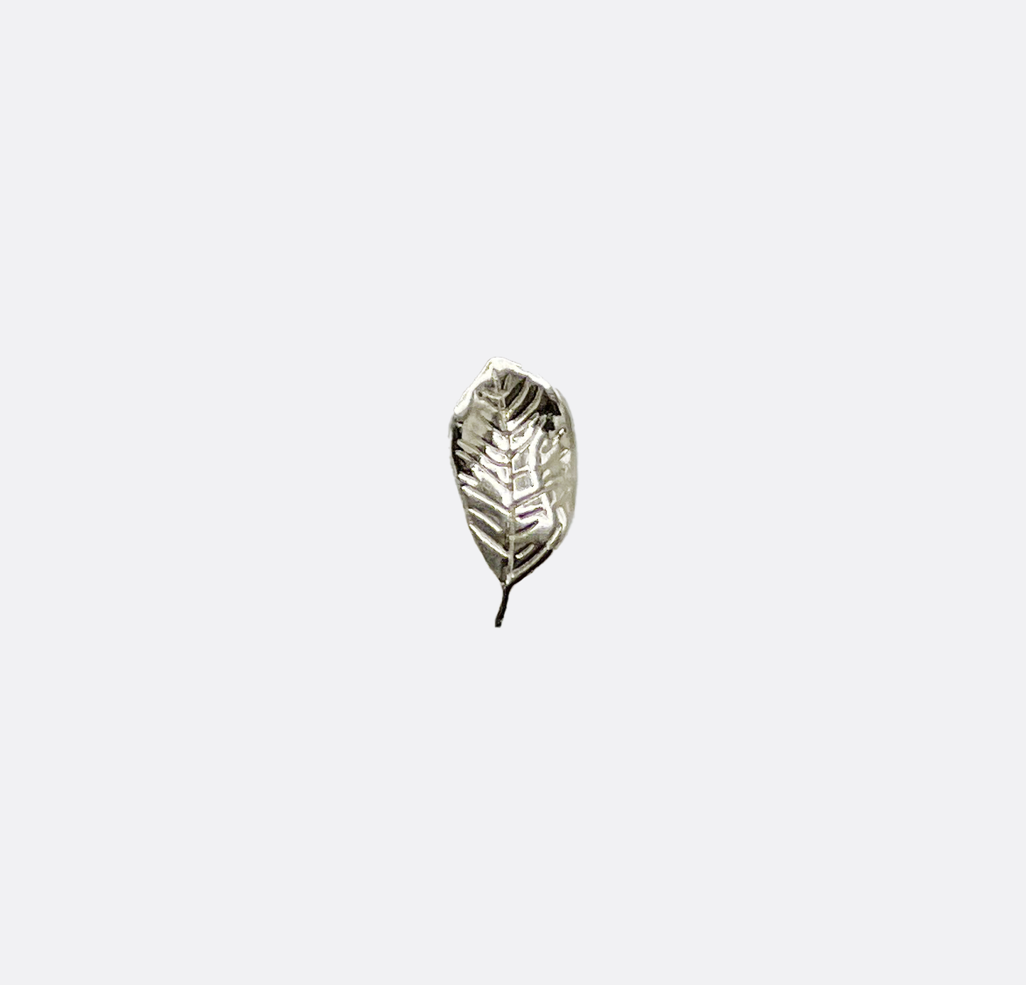 Peppermint Leaf Silver Lapel Pin by Monzoro
