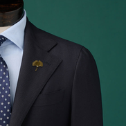 Ginkgo Flower Brass Lapel Pin by Monzoro – view 2