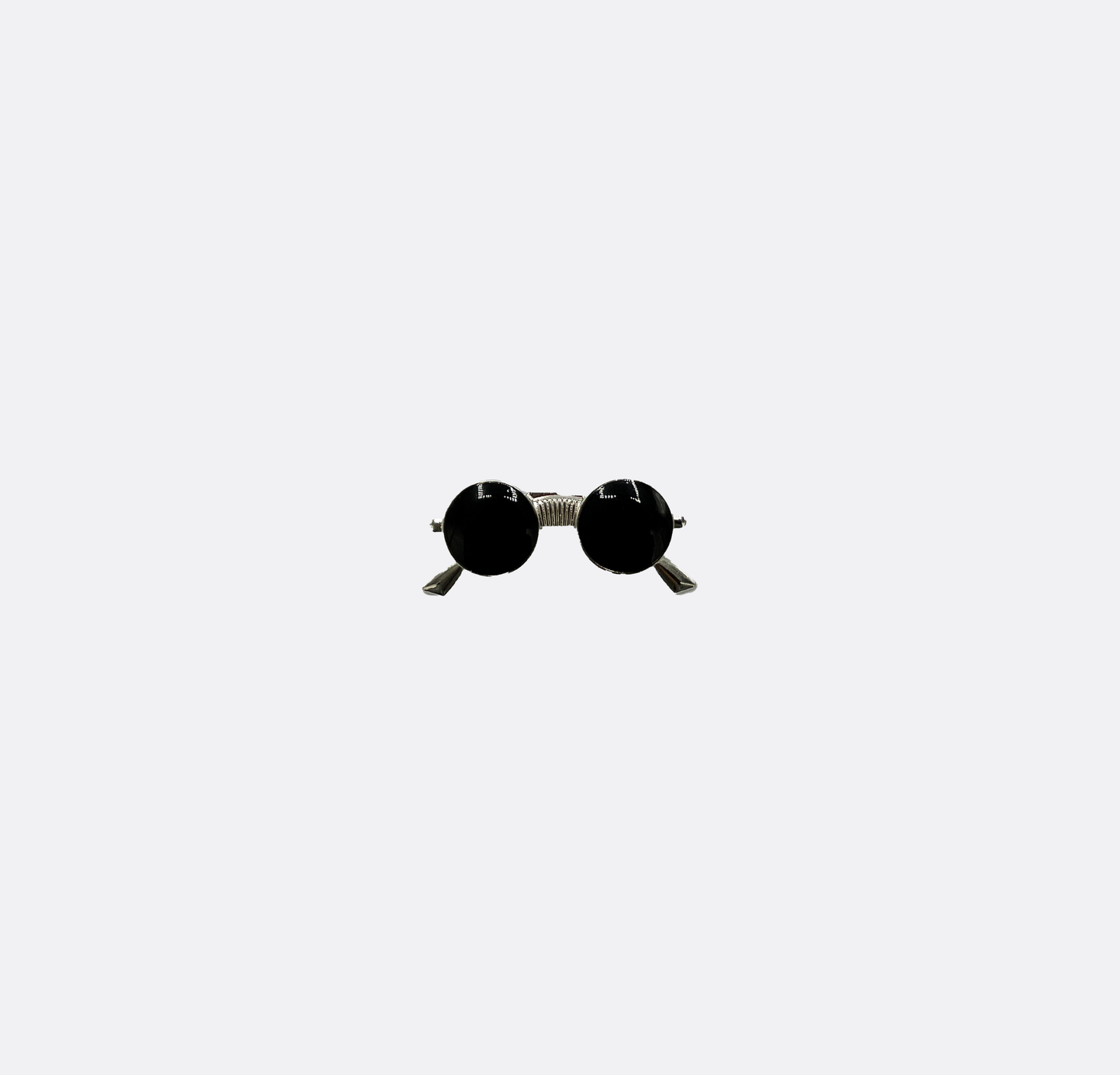 Retro Specs Black and Silver Lapel Pin by Monzoro