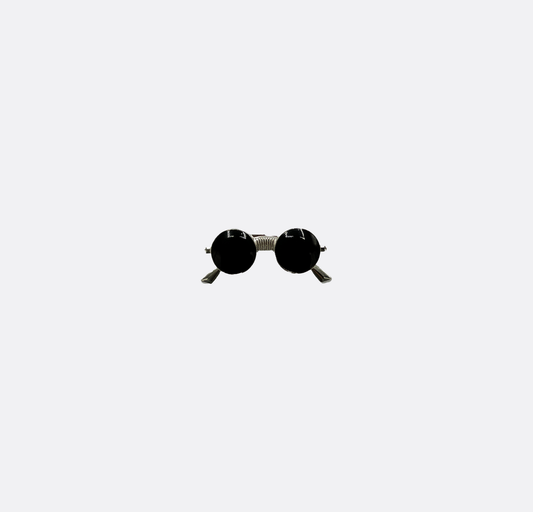 Retro Specs Black and Silver Lapel Pin by Monzoro