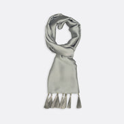 Metallic Grey - Silk Scarf by Monzoro