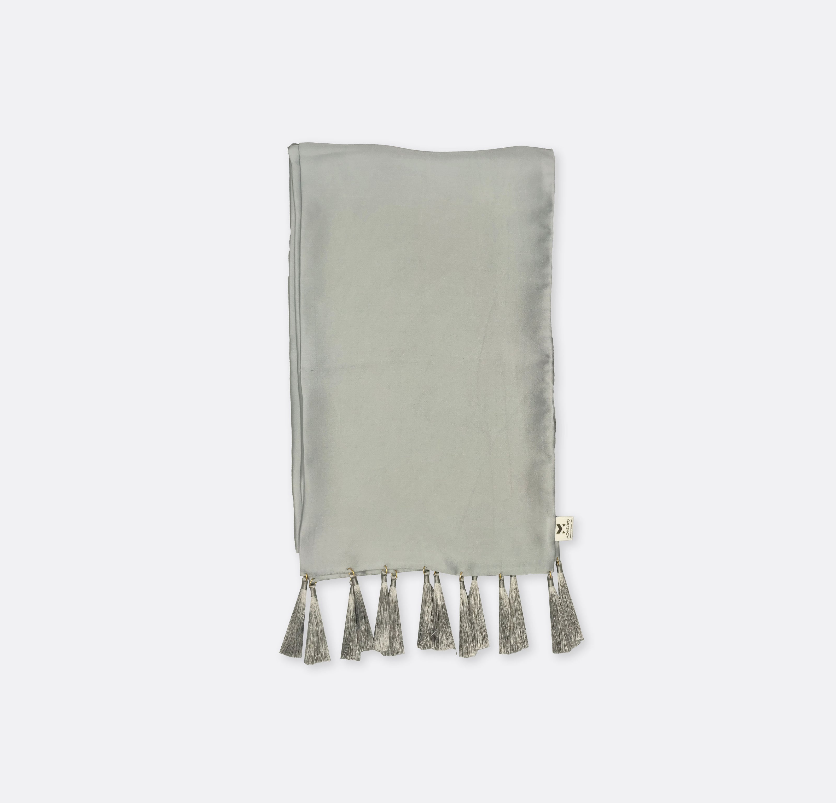 Metallic Grey - Silk Scarf by Monzoro – view 2