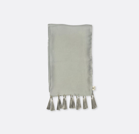 Metallic Grey - Silk Scarf by Monzoro – view 2