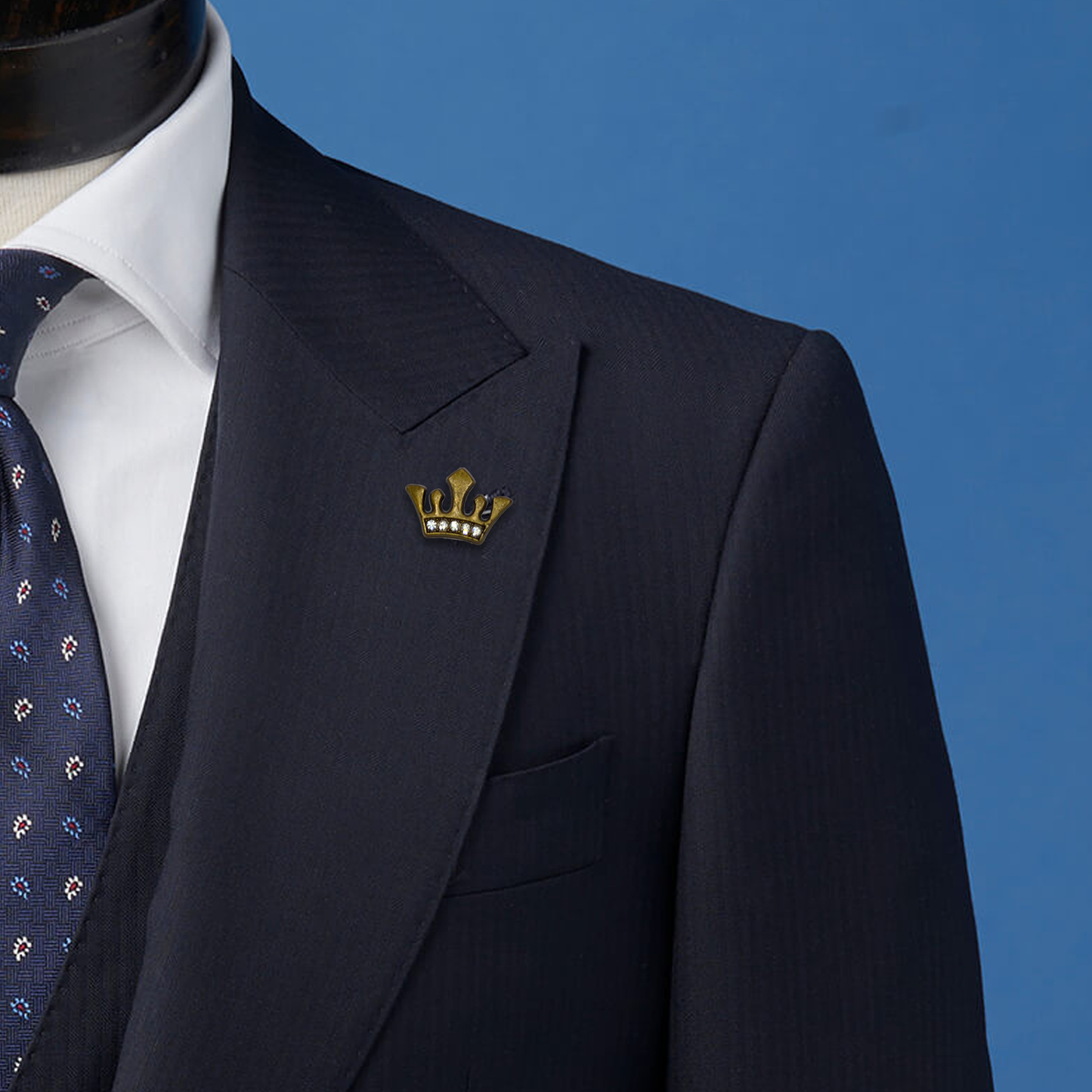 The Crown Brass Lapel Pin by Monzoro – view 2