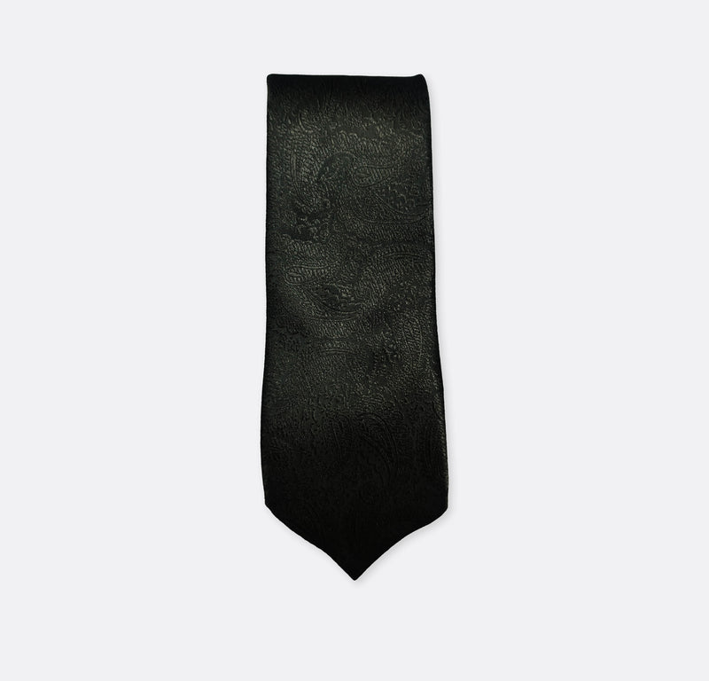 Black Paisley self tie