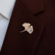Ginkgo Flower Golden Lapel Pin by Monzoro – view 4