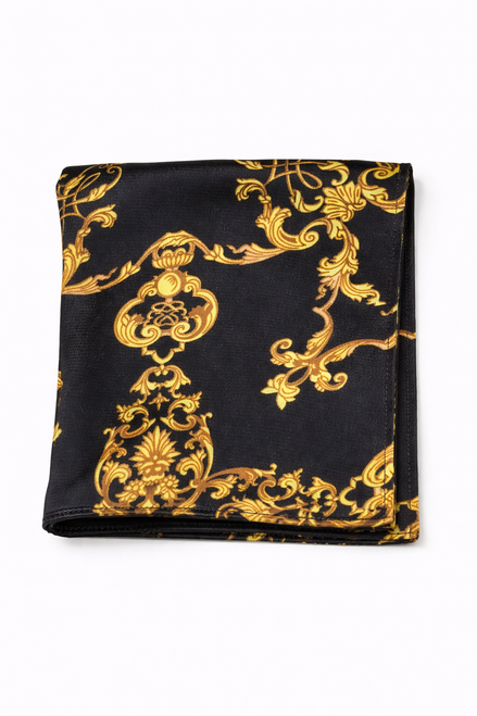 Baroque Elegance Silk Pocket Square by Monzoro – view 2