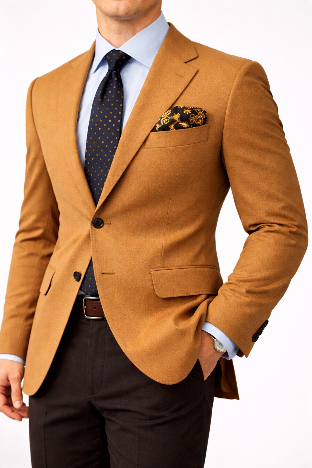 Baroque Elegance Silk Pocket Square by Monzoro – view 5