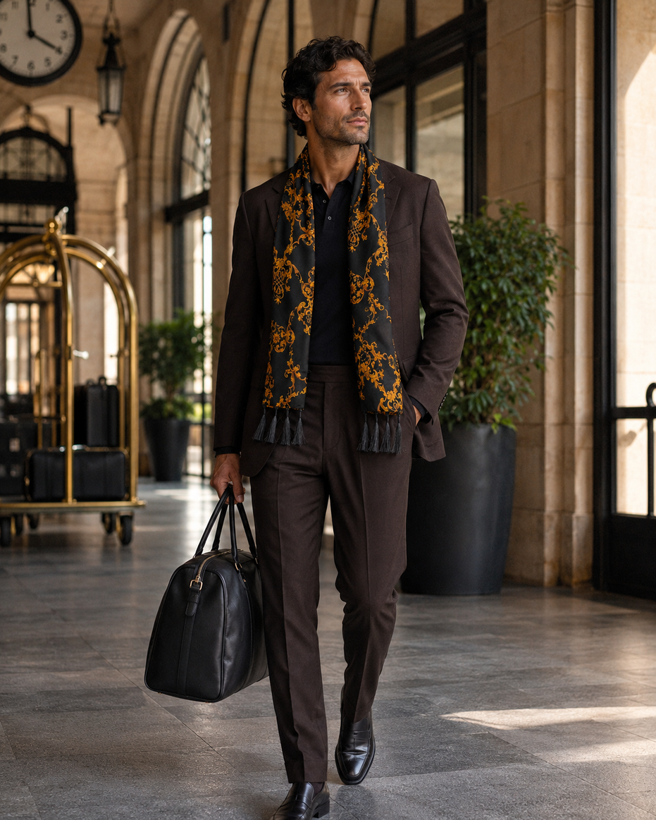 Baroque Elegance Silk Scarf by Monzoro – view 17