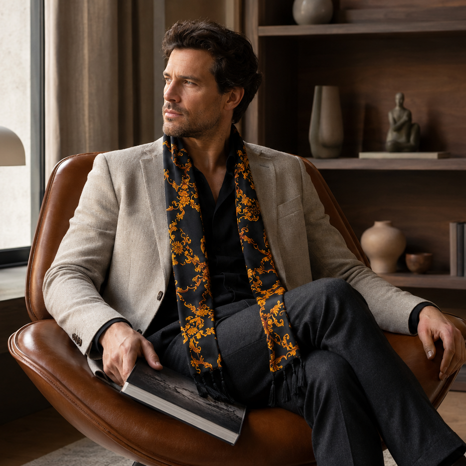Baroque Elegance Silk Scarf by Monzoro – view 19