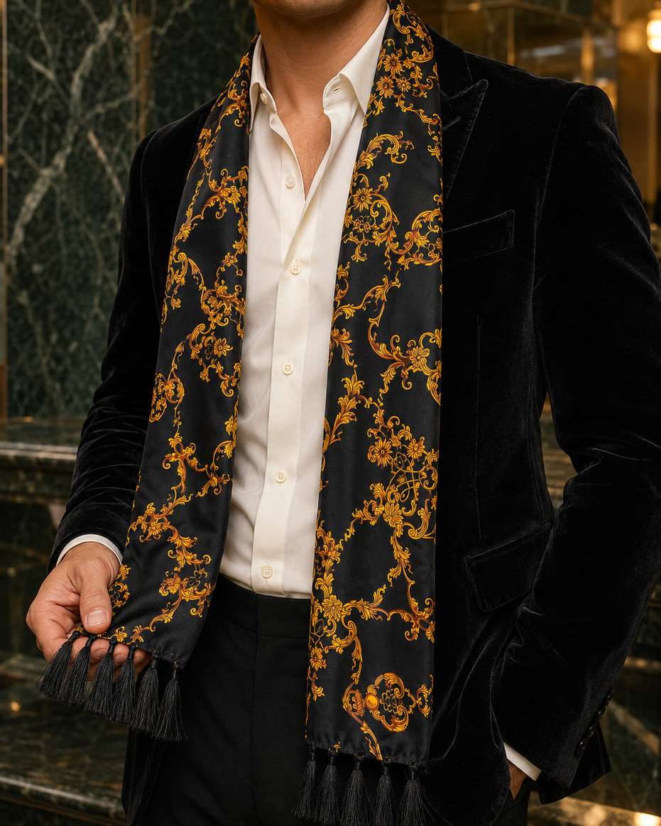 Baroque Elegance Silk Scarf by Monzoro – view 20