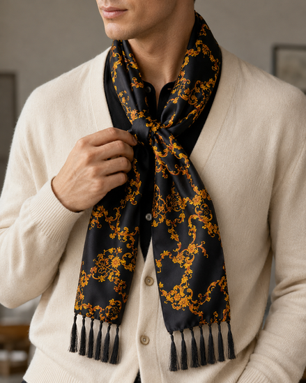 Baroque Elegance Silk Scarf by Monzoro – view 21
