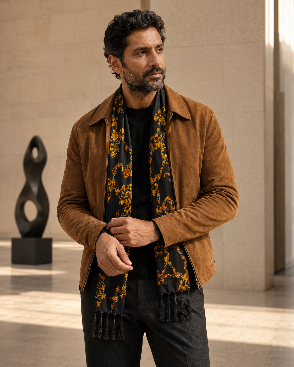 Baroque Elegance Silk Scarf by Monzoro – view 22