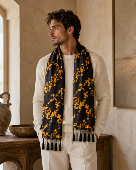 Baroque Elegance Silk Scarf by Monzoro – view 2