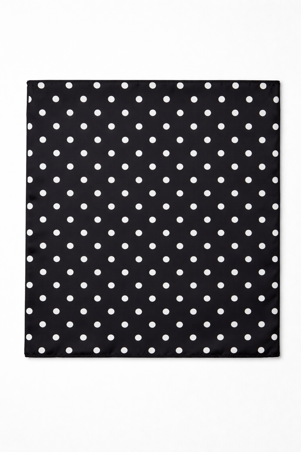 Black and White Polka Dots Silk Pocket Square by Monzoro