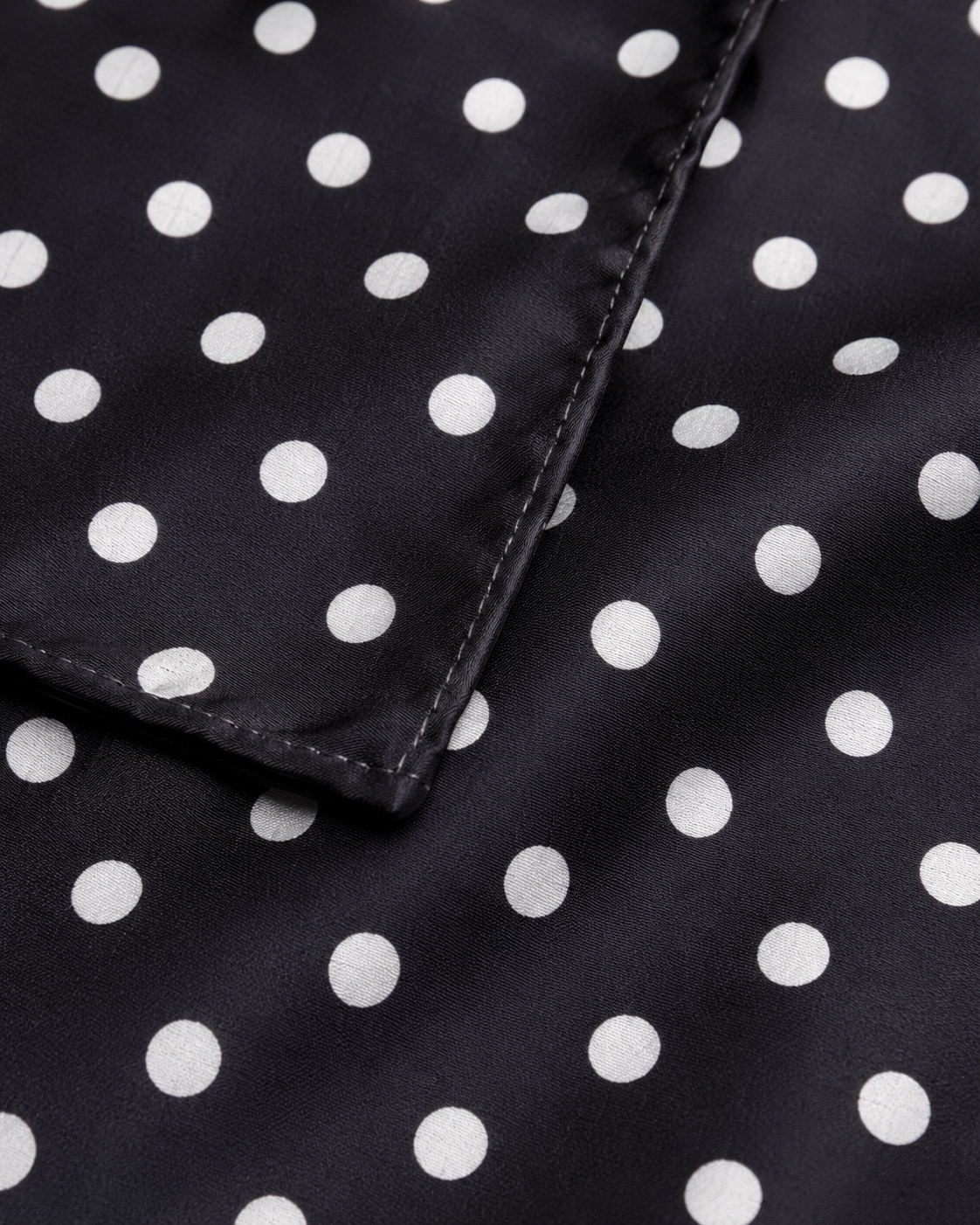 Black Base Polka - Silk Pocket Square by Monzoro – view 9